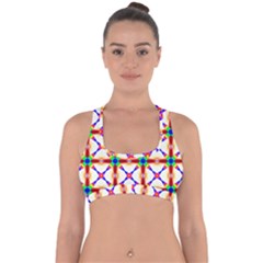 Rainbow Pattern Cross Back Hipster Bikini Top 