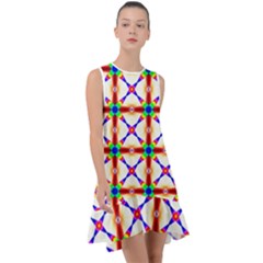 Rainbow Pattern Frill Swing Dress by Mariart