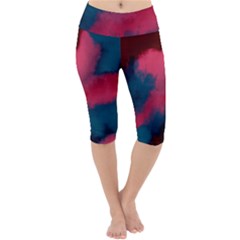 Dégradé Rose/bleu Lightweight Velour Cropped Yoga Leggings by kcreatif