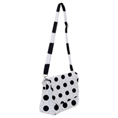 Background Dot Pattern Shoulder Bag With Back Zipper