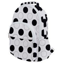 Background Dot Pattern Rounded Multi Pocket Backpack