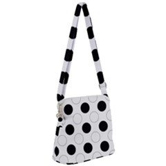 Background Dot Pattern Zipper Messenger Bag