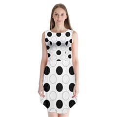 Background Dot Pattern Sleeveless Chiffon Dress  