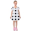 Background Dot Pattern Kids  Short Sleeve Velvet Dress View1