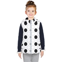 Background Dot Pattern Kids  Hooded Puffer Vest