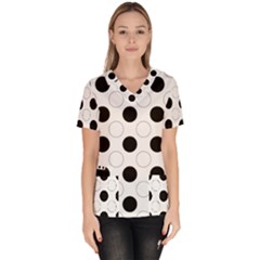 Background Dot Pattern Women s V-neck Scrub Top by HermanTelo