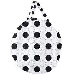 Background Dot Pattern Giant Round Zipper Tote by HermanTelo