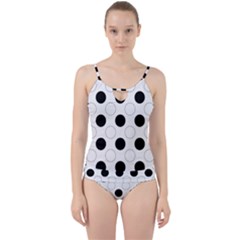 Background Dot Pattern Cut Out Top Tankini Set