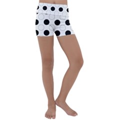 Background Dot Pattern Kids  Lightweight Velour Yoga Shorts