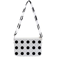 Background Dot Pattern Double Gusset Crossbody Bag