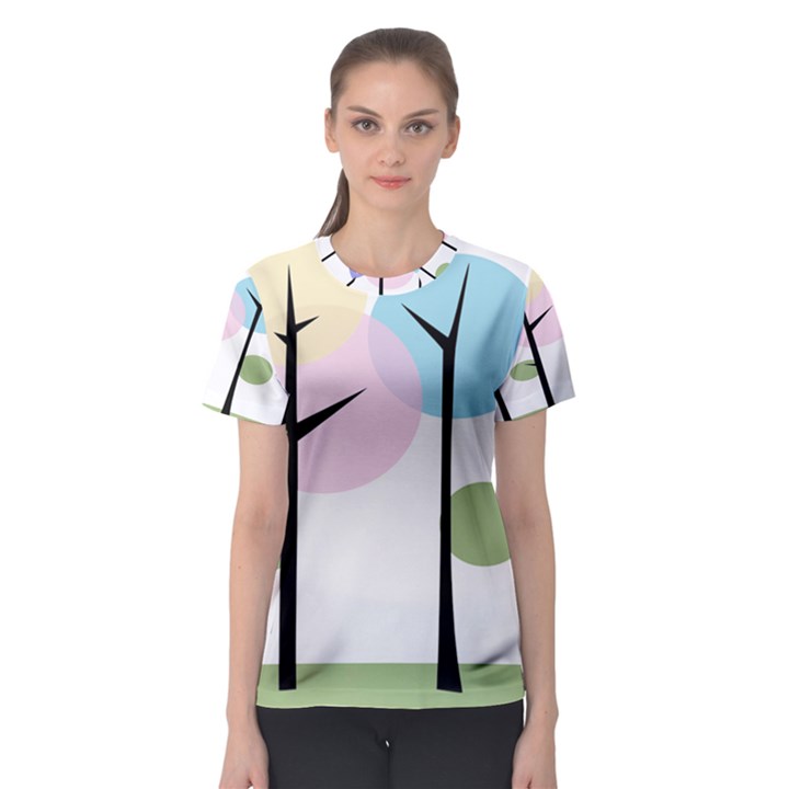 Forest Trees Nature Plants Women s Sport Mesh Tee