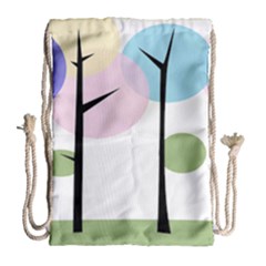 Forest Trees Nature Plants Drawstring Bag (large)