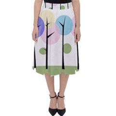 Forest Trees Nature Plants Classic Midi Skirt