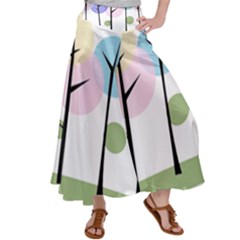 Forest Trees Nature Plants Satin Palazzo Pants