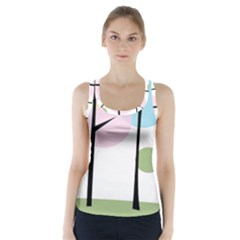 Forest Trees Nature Plants Racer Back Sports Top