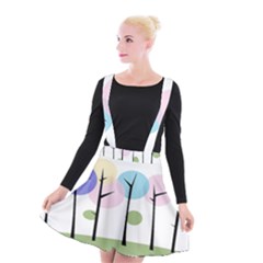 Forest Trees Nature Plants Suspender Skater Skirt