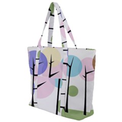 Forest Trees Nature Plants Zip Up Canvas Bag