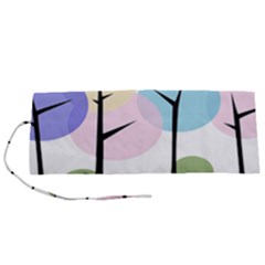 Forest Trees Nature Plants Roll Up Canvas Pencil Holder (s)