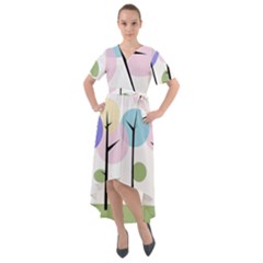 Forest Trees Nature Plants Front Wrap High Low Dress