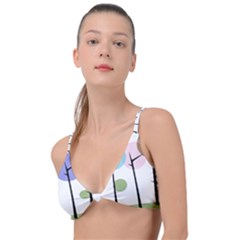 Forest Trees Nature Plants Knot Up Bikini Top