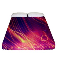 Abstrait Lumière Fitted Sheet (queen Size) by kcreatif