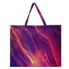 Abstrait Lumière Zipper Large Tote Bag by kcreatif