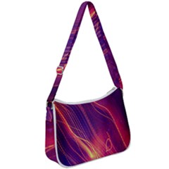 Abstrait Lumière Zip Up Shoulder Bag by kcreatif