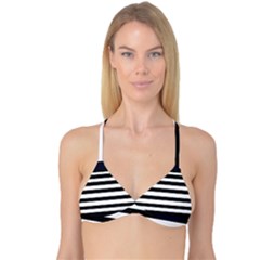 Bandes Noir/bleu Marine Reversible Tri Bikini Top by kcreatif