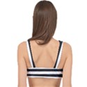 Bandes Noir/Bleu Marine Cage Up Bikini Top View2