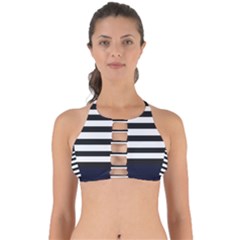 Bandes Noir/bleu Marine Perfectly Cut Out Bikini Top