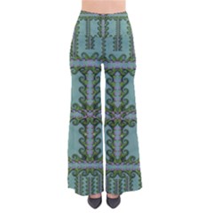 Rainforest Vines And Fantasy Flowers So Vintage Palazzo Pants by pepitasart