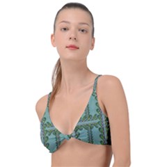 Rainforest Vines And Fantasy Flowers Knot Up Bikini Top