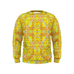 Vivid Warm Ornate Pattern Kids  Sweatshirt by dflcprintsclothing