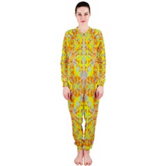 Vivid Warm Ornate Pattern Onepiece Jumpsuit (ladies)  by dflcprintsclothing