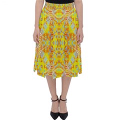 Vivid Warm Ornate Pattern Classic Midi Skirt