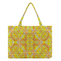 Vivid Warm Ornate Pattern Medium Tote Bag