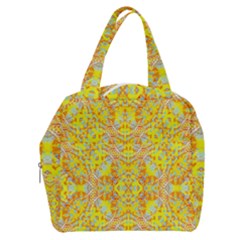 Vivid Warm Ornate Pattern Boxy Hand Bag