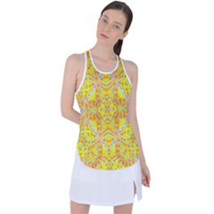 Vivid Warm Ornate Pattern Racer Back Mesh Tank Top by dflcprintsclothing