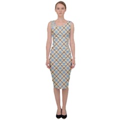 Plaid 2 Plain Tartan Sleeveless Pencil Dress by dressshop