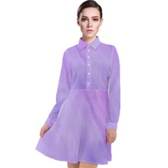 Purple Shade Long Sleeve Chiffon Shirt Dress by designsbymallika