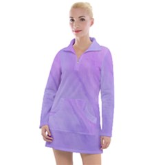 Purple Shade Women s Long Sleeve Casual Dress by designsbymallika