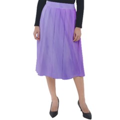 Purple Shade Classic Velour Midi Skirt  by designsbymallika