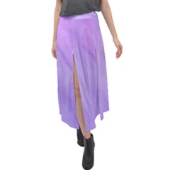 Purple Shade Velour Split Maxi Skirt by designsbymallika