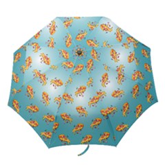 Pizza Love Folding Umbrellas by designsbymallika