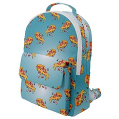 Pizza Love Flap Pocket Backpack (small) by designsbymallika