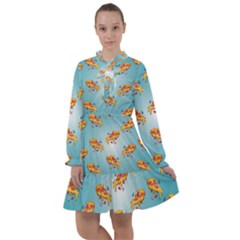 Pizza Love All Frills Chiffon Dress