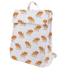 Pizza Pattern Flap Top Backpack by designsbymallika