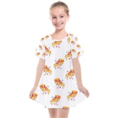 Pizza Pattern Kids  Smock Dress by designsbymallika