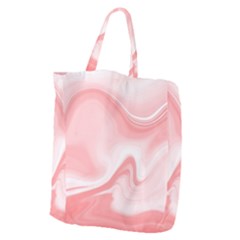 Pink Marble Print Giant Grocery Tote by designsbymallika