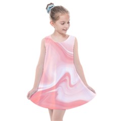 Pink Marble Print Kids  Summer Dress by designsbymallika